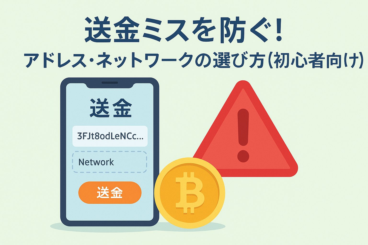 送金ミスを防ぐ！アドレスとネットワークの正しい選び方【初心者向け】